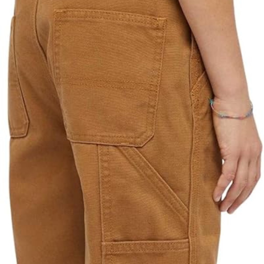 Dickies Brown Bib Overalls Kids 10/12 (M) Workwear Style - Picture 3 of 8